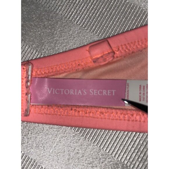 Victoria’s Secret 34D The Flirt Bandeau Colorblock Bikini Top W/Strap Underwire - Picture 6 of 15